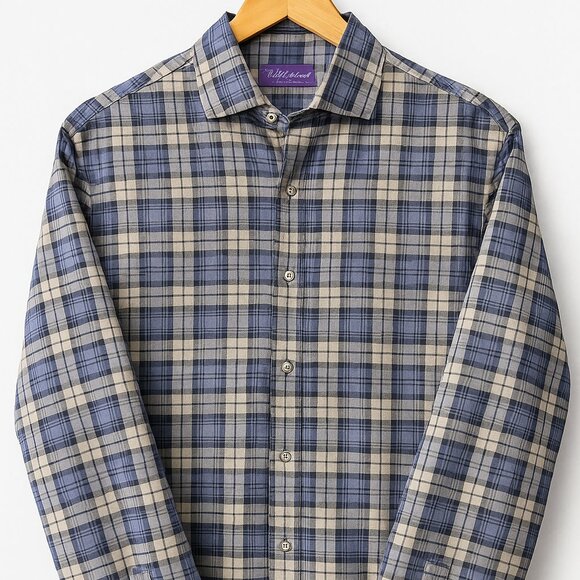Ralph Lauren Purple Label Plaid Button-Down Shirt – Men’s Medium, Made in Italy - Picture 1 of 4
